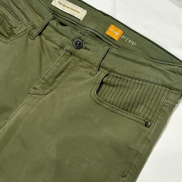 PILCRO Pants, Women’s Sz 27 Stet-Fit Army Green Patchwork Slim Stretch Ankle‎ - Picture 3 of 9